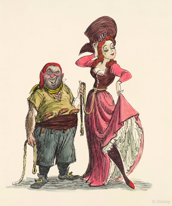 Alice Davis Pirates Of The Caribbean Costume Concept Art