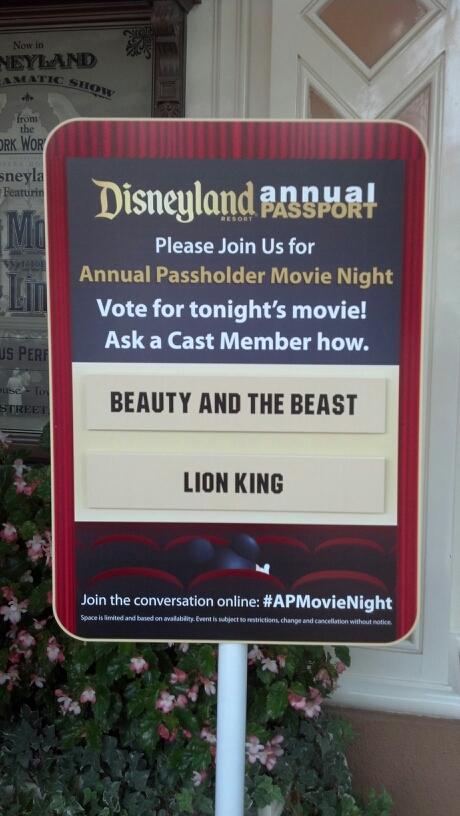 Disneyland Annual Passholder Movie Nights