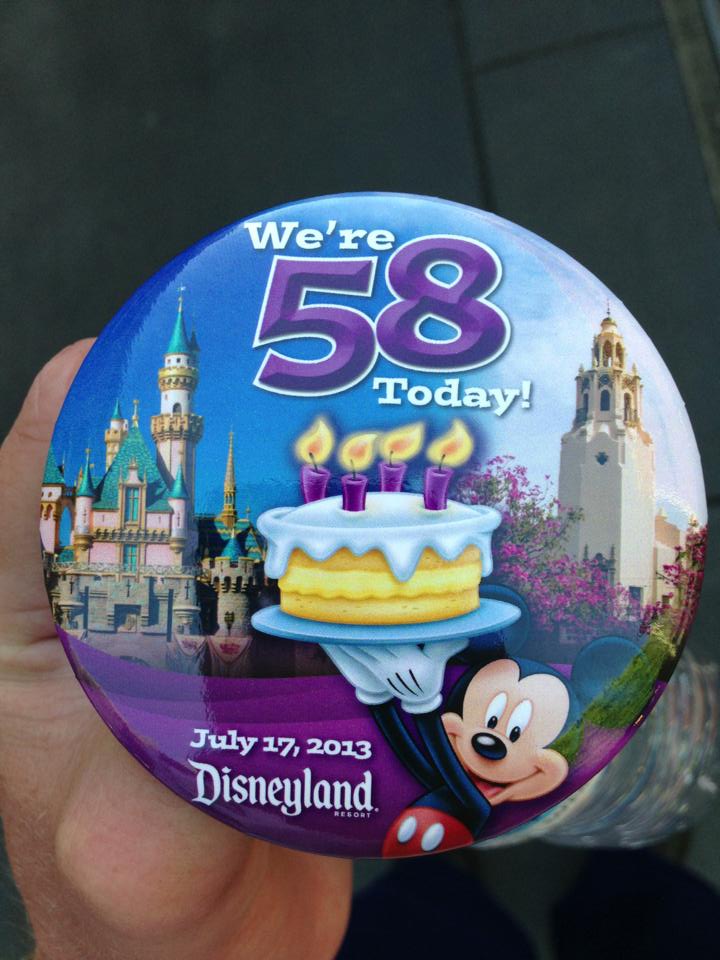 Disneyland 58th Birthday Cast Member Button