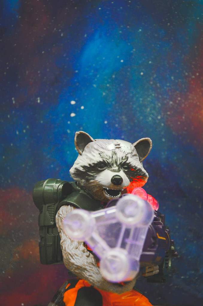 Disney Marvel Guardians Of The Galaxy Hasbro Toys Disneyexaminer Mini Figurine Rocket Raccoon With Gun Blaster