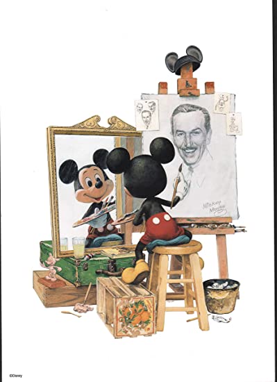 Mickey Mouse Walt Disney Self Portrait Norman Rockwell